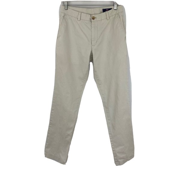 Vineyard Vines Other - Vineyard Vines Breaker Pants Mens 32x34 Beige Slim Straight Leg Preppy Chino
